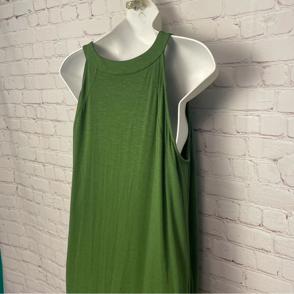 NEW J. Jill Elegant Hunter Green Maxi Dress Size Medium Tall Palm color - Picture 7 of 8